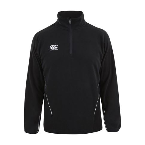 Canterbury Teamwear Team 1/4 Zip Microfleece Black Kids - Front Canterbury Teamwear Team 1/4 Zip Microfleece Black Kids - Front