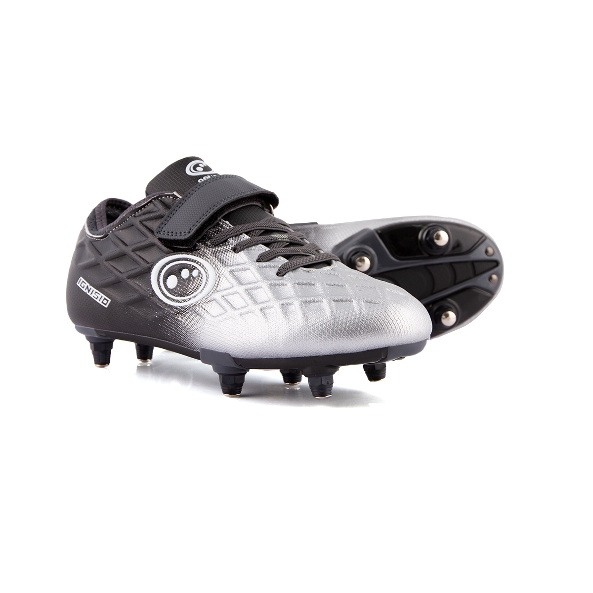 Optimum Kids Ignisio Easy Fasten Soft Ground Rugby Boots - Black and ...