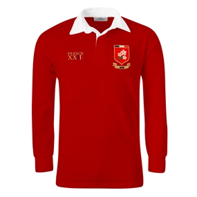 Japan Mens World Cup Classic Rugby Shirt - Long Sleeve Red - Fro