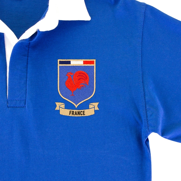 France Mens World Cup Classic Rugby Shirt - Long Sleeve Royal - 