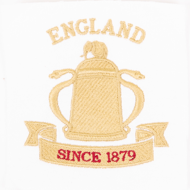 England Mens Calcutta 1879 Classic Rugby Shirt - White - Badge