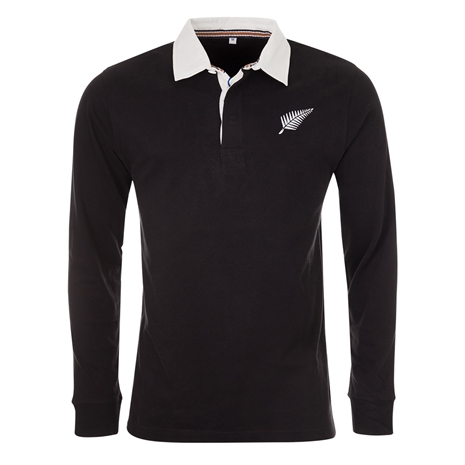 New Zealand Heavyweight Vintage Rugby Shirt L/S - Front