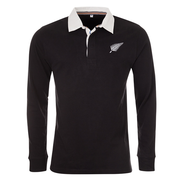 New Zealand Heavyweight Vintage Rugby Shirt L/S - Front