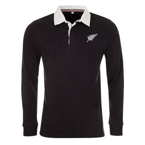 New Zealand Heavyweight Vintage Rugby Shirt L/S - Front New Zealand Heavyweight Vintage Rugby Shirt L/S - Front