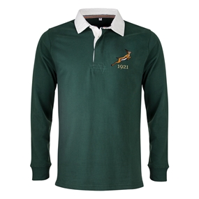 Mens South Africa 1921 Vintage Rugby Shirt - Bottle - Front