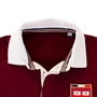 Georgia Mens World Cup Heavyweight Rugby Shirt - Burgundy - Coll 