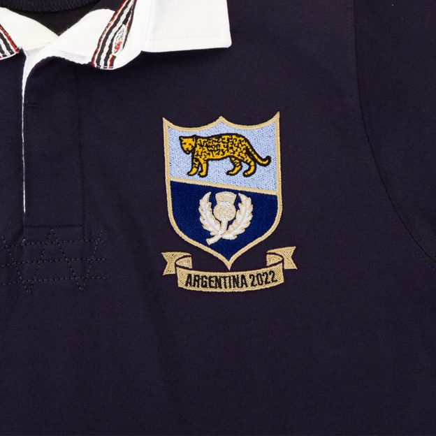 Scotland Mens Summer Tour Heavyweight Rugby Shirt - Long Sleeve 