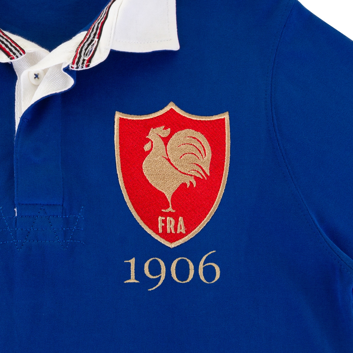 France Mens Rugby Origins 1906 Heavyweight Rugby Shirt - Long Sleeve ...