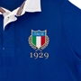 Italy Mens Rugby Origins Heavyweight Rugby Shirt - Royal - Badge 