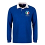 Italy Mens Rugby Origins Heavyweight Rugby Shirt - Royal - Front 