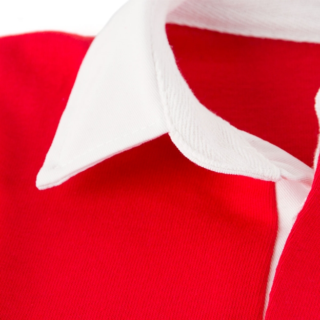 Front Row Wales Classic Rugby Shirt L/S Kids - Collar