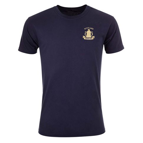Scotland Mens Calcutta 1879 Classic T-Shirt - Navy - Front Scotland Mens Calcutta 1879 Classic T-Shirt - Navy - Front