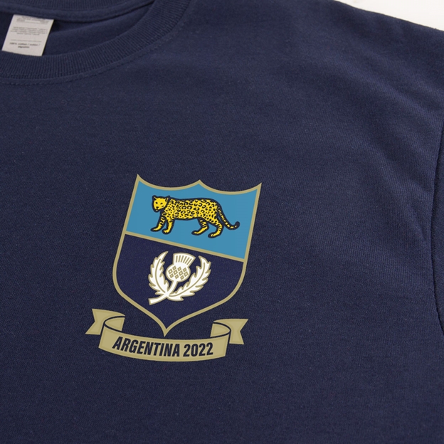 Scotland Mens Summer Tour Printed Tee - Navy 2022 - Badge
