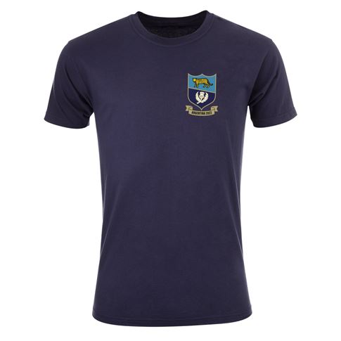 Scotland Mens Summer Tour Printed Tee - Navy 2022 - Front Scotland Mens Summer Tour Printed Tee - Navy 2022 - Front