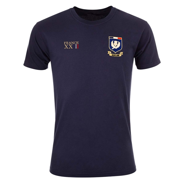 Scotland Mens World Cup Classic T-Shirt - Navy - Front