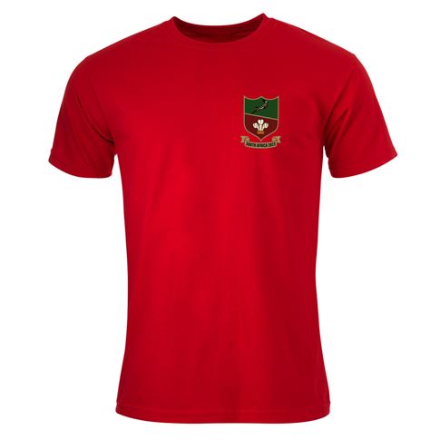 Wales Mens Summer Tour Printed Tee - Red 2022 - Front Wales Mens Summer Tour Printed Tee - Red 2022 - Front