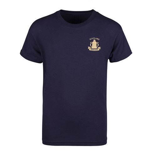 Scotland Kids Calcutta 1879 Classic T-Shirt - Navy - Front Scotland Kids Calcutta 1879 Classic T-Shirt - Navy - Front