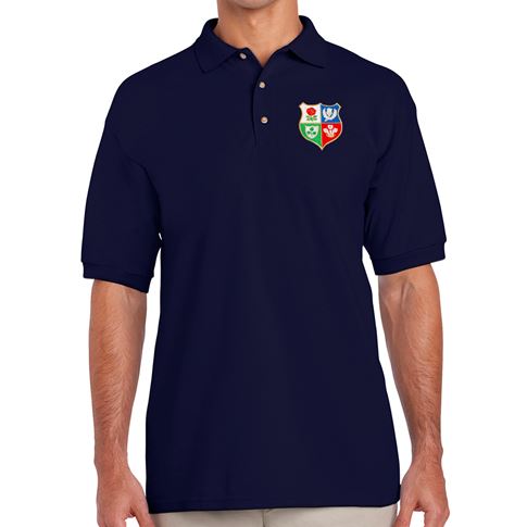 Lions 1888 Cotton Polo Navy - Front Lions 1888 Cotton Polo Navy - Front
