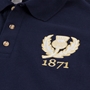 Scotland 1871 Cotton Polo Navy - Badge 