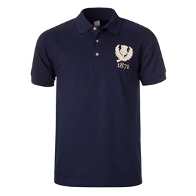 Scotland 1871 Cotton Polo Navy - Front