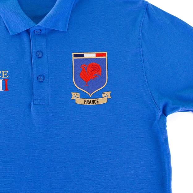 France Mens World Cup Classic Polo Shirt - Royal - Badge