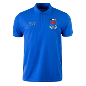 France Mens World Cup Classic Polo Shirt - Royal - Front