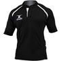 Gilbert Teamwear Xact Plain Match Shirt Black - Front 