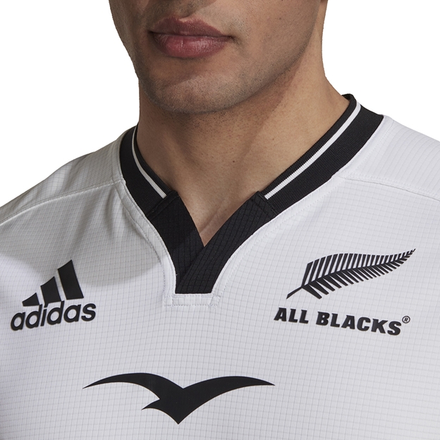 All Blacks Mens Alternate Rugby Shirt - Short Sleeve White 2023 