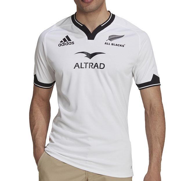 All Blacks Mens Alternate Rugby Shirt - Short Sleeve White 2023 
