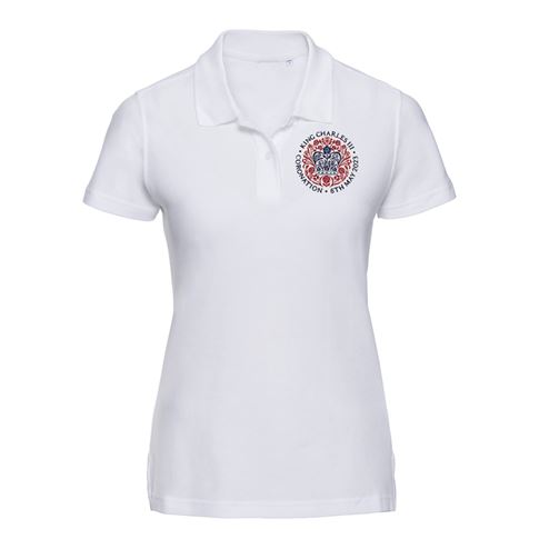 Special Edition Coronation Womens Classic Polo Shirt - White - F