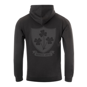 Mens Ireland 1875 Large Logo Pullover Hoodie - Jet Black - Back