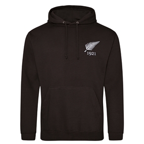 Mens New Zealand 1921 Hoodie - Jet Black - Front