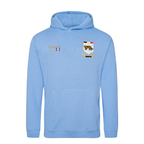 Argentina Kids World Cup Classic Hoodie - Sky Blue - Front Argentina Kids World Cup Classic Hoodie - Sky Blue - Front
