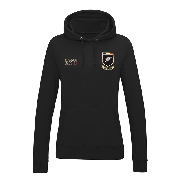 New Zealand Womens World Cup Classic Hoodie Black - Front