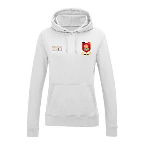 England Womens World Cup Classic Hoodie - White - Front England Womens World Cup Classic Hoodie - White - Front