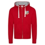 Lions 1888 Chunky Full Zip Hoodie Fire Red - Front 