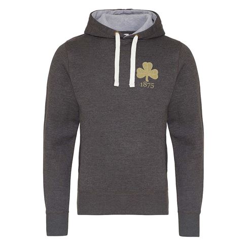 Mens Ireland 1875 Pullover Hoodie - Charcoal - Front Mens Ireland 1875 Pullover Hoodie - Charcoal - Front