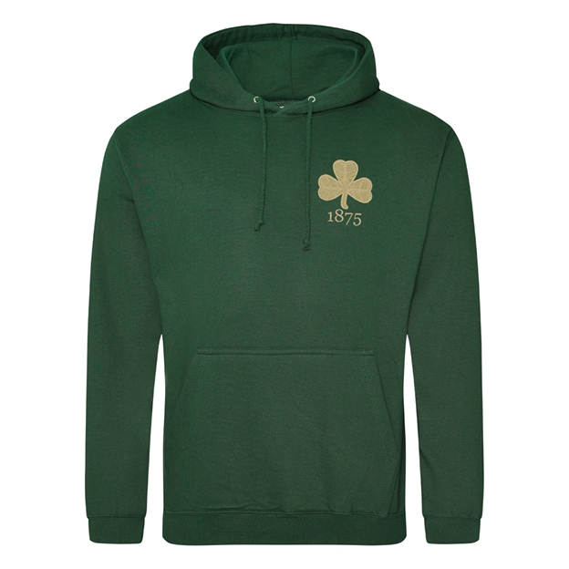 Mens Ireland 1875 Pullover Hoodie - Bottle Green - Front