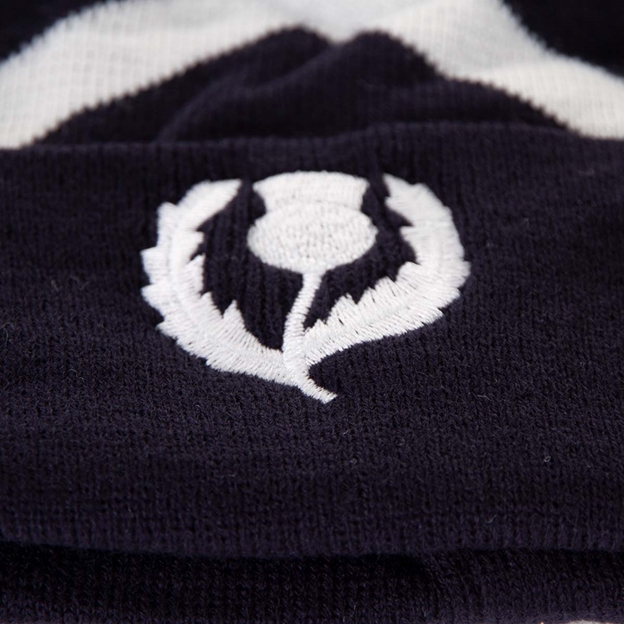 Glenmuir Adults Scotland Saltire Pom Pom Hat - Navy - Scotland T