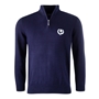 Glenmuir Scotland Mens Zip Neck Jumper – Cashmere Blend Navy - F 