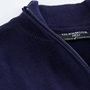 Glenmuir Scotland Mens Zip Neck Jumper – Cashmere Blend Navy - N 