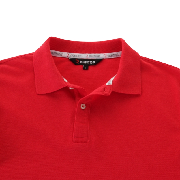 Rugbystore Mens Polo Shirt - Red - Collar