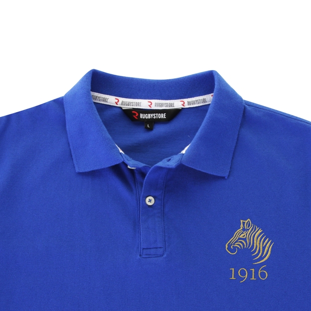 Namibia Mens Rugby Origins 1916 Polo Shirt - Royal - Namibia Bad