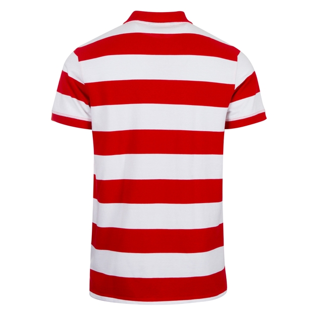 Rugbystore Japan 1866 Mens Striped Polo Shirt - Red and White - 