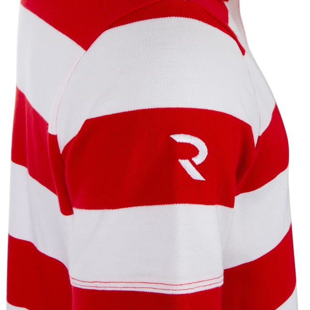 Rugbystore Japan 1866 Mens Striped Polo Shirt - Red and White - 