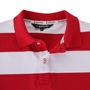 Rugbystore Mens Striped Polo Shirt - Red and White - Collar 