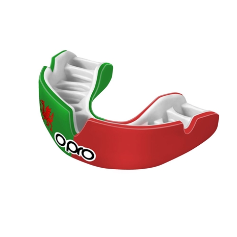 Opro Power-Fit Countries Mouthguard - Wales - Front
