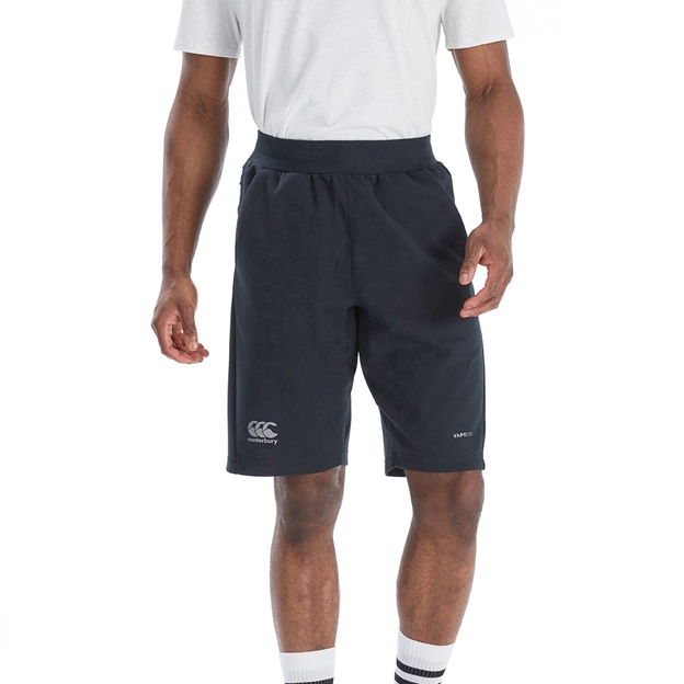 Canterbury Mens Fleece Shorts - Black - Front Model