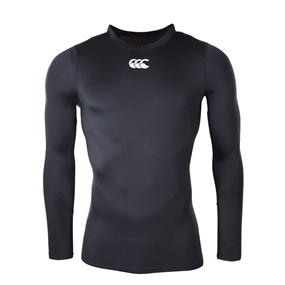 Canterbury Mercury TCR Compression L/S Top Black - Front