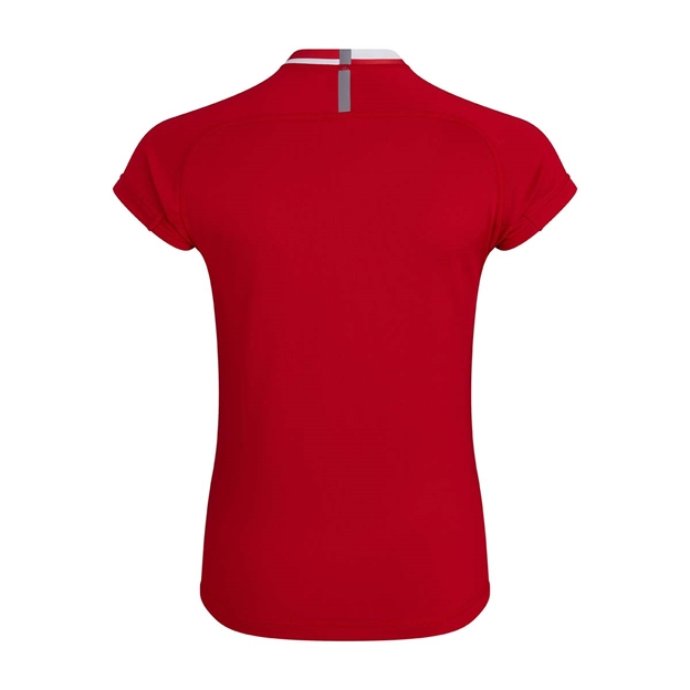 Canterbury Womens Teamwear Hooped Evader Rugby Shirt Red/White -